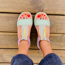 Load image into Gallery viewer, Carmela Leather Zip Sandals Multi
