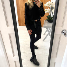 Load image into Gallery viewer, Carmela Chunky Women's Leather Chelsea Boot Black