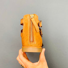Load image into Gallery viewer, Carmela Buckle Gladiator Sandals Tan