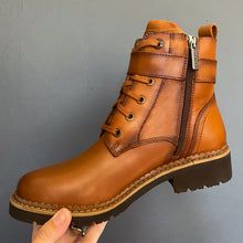 Load image into Gallery viewer, Carmela Women's Leather Buckle Boot Tan