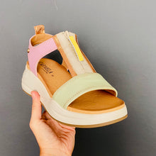 Load image into Gallery viewer, Carmela Leather Zip Sandals Multi