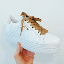 Load image into Gallery viewer, Mjus Soft Leather Chunky Womens Trainers White