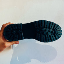 Load image into Gallery viewer, Carmela Chunky Women's Leather Military Boot Black