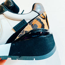 Load image into Gallery viewer, Carmela Leather Women's Trainers Black Ice / Leopard