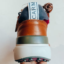 Load image into Gallery viewer, Carmela Zip Leather Women's Trainers Tan / Green