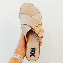 Load image into Gallery viewer, XTi Vegan Buckle Sandal Taupe