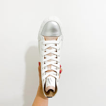 Load image into Gallery viewer, Vanessa Wu Ladies High-Top Trainers White / Silver