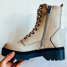 Load image into Gallery viewer, XTI Vegan Chunky Biker Boot Beige