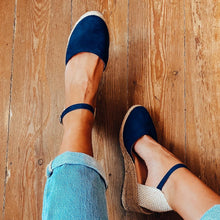 Load image into Gallery viewer, Premium Vegan Perfect Wedge Sandal Navy