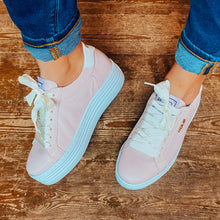 Load image into Gallery viewer, Mjus Soft Leather Chunky Womens Trainers Pink