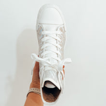 Load image into Gallery viewer, Vanessa Wu Ladies High-Top Trainers Zebra