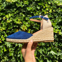 Load image into Gallery viewer, Premium Vegan Perfect Wedge Sandal Navy