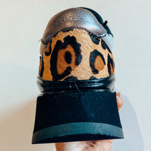 Load image into Gallery viewer, Carmela Leather Women's Trainers Black Ice / Leopard