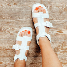 Load image into Gallery viewer, Carmela Leather Chunky Gladiator Sandals Cream