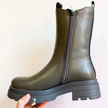Load image into Gallery viewer, XTI Vegan Chunky Womens Chelsea Boot Khaki