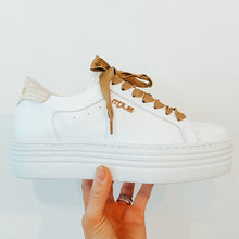 Load image into Gallery viewer, Mjus Soft Leather Chunky Womens Trainers White