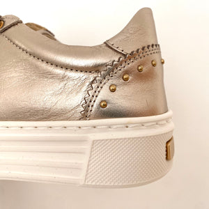 Carmela Gold Leather Women’s Trainers