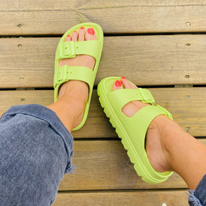 XTi Vegan Adjustable Strap Sliders Yellow