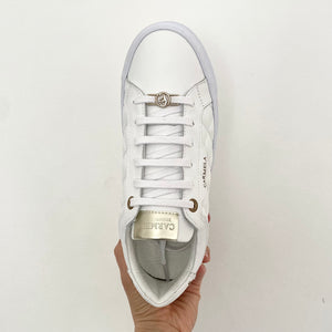 Carmela White Quilted Leather Women’s Trainers