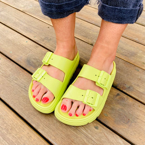 XTi Vegan Adjustable Strap Sliders Yellow