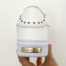 Load image into Gallery viewer, Carmela White Quilted Leather Women’s Trainers