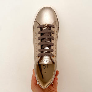 Carmela Gold Leather Women’s Trainers