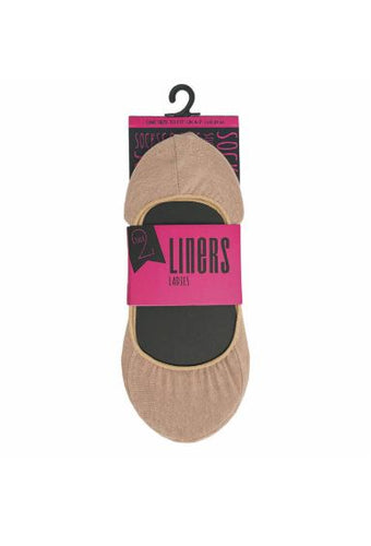 LADIES 4 PACK INVISIBLE SOCKS NUDE