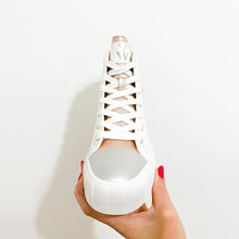 Load image into Gallery viewer, Vanessa Wu Ladies High-Top Trainers White / Silver