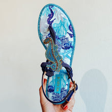 Load image into Gallery viewer, Menbur Ocean Seahorse Flat Sandals Purple