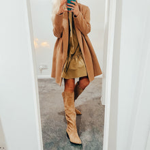 Load image into Gallery viewer, Vanessa Wu Ladies Super Soft Faux Suede Western Knee Boot Natural