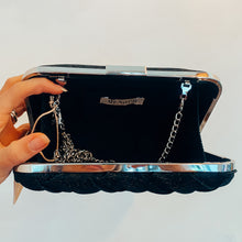 Load image into Gallery viewer, Menbur Sparkle Boxy Clutch Bag Black