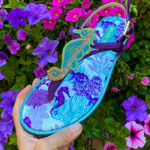 Menbur Ocean Seahorse Flat Sandals Purple