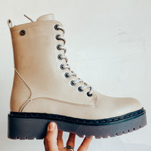 Load image into Gallery viewer, XTI Vegan Chunky Biker Boot Beige