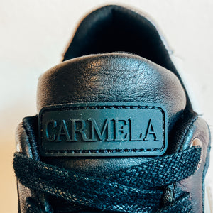 Carmela Leather Women's Trainers Black Ice / Leopard